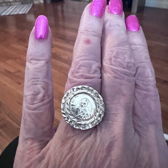 Silver Coin Ring 925 - Picture 2 of 8